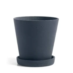 HAY Flowerpot With Saucer – Medium – Dark Blue
