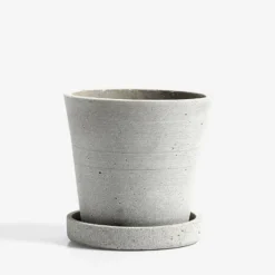 HAY Small Flowerpot With Saucer - Grey