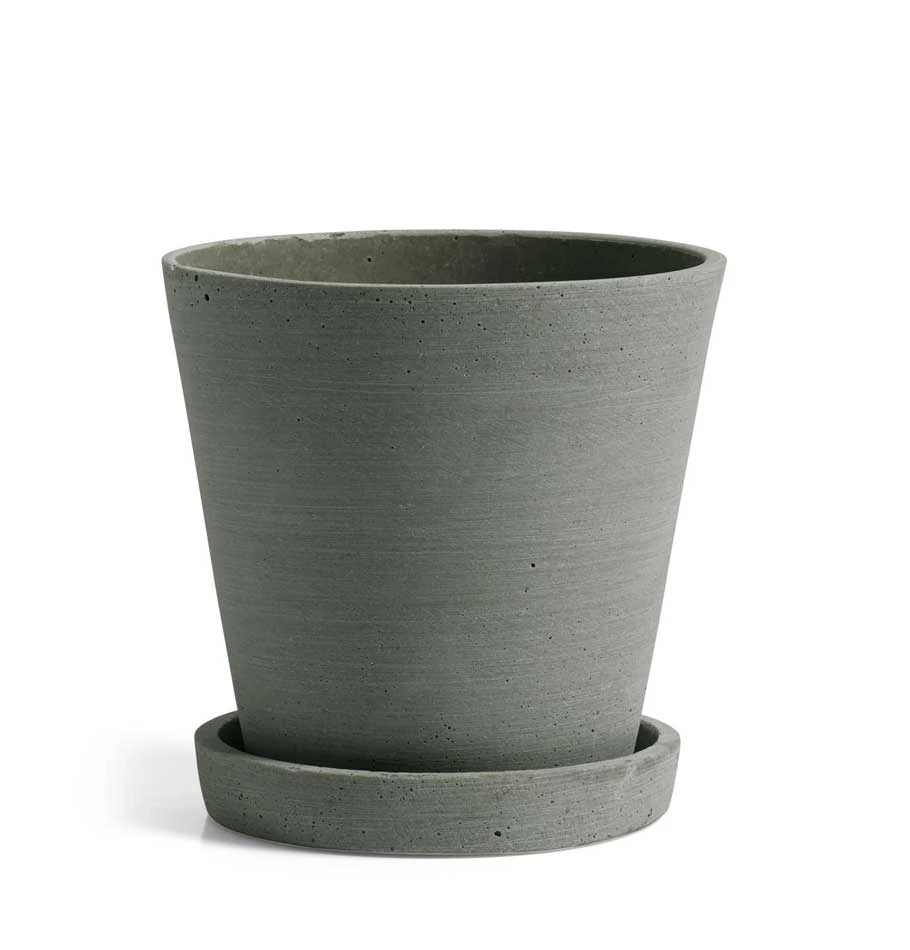 HAY Flowerpot With Saucer β Medium β Green