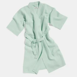 HAY Waffle Bathrobe In Fresh Mint