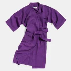 HAY Waffle Bathrobe In Vibrant Purple