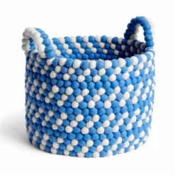 HAY Bead Basket With Handle – Blue Dash