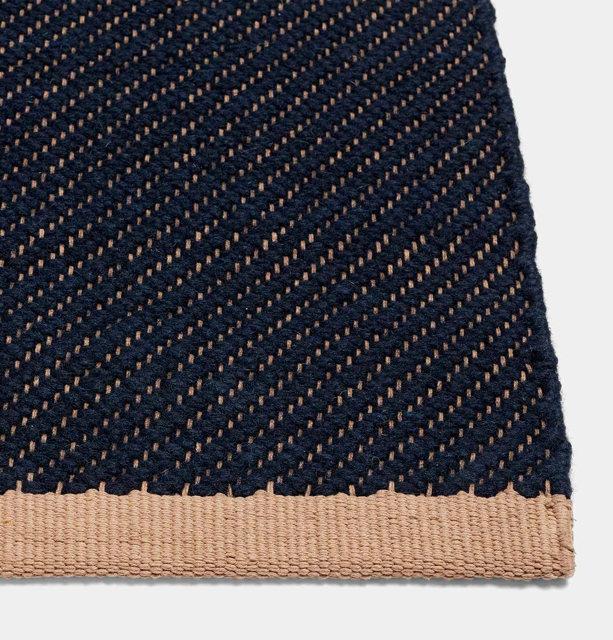 HAY Bias Rug In Dark Blue β Various Sizes