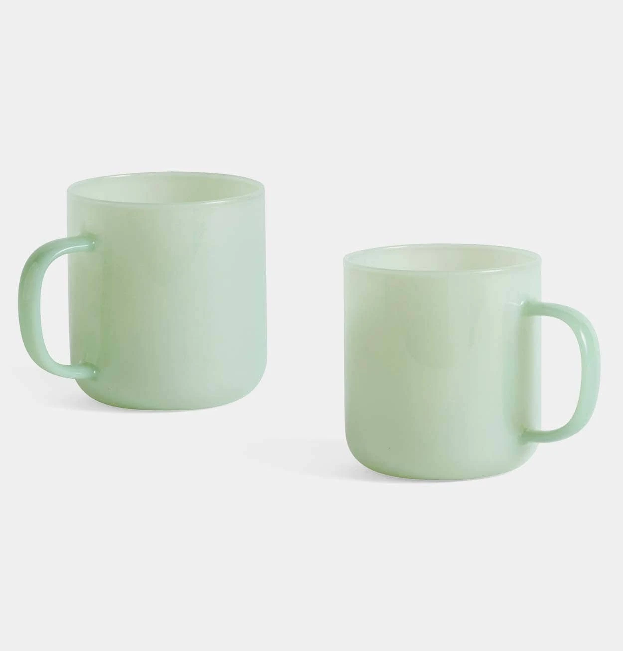 HAY Borosilicate Mugs In Jade Light Green β Set Of 2