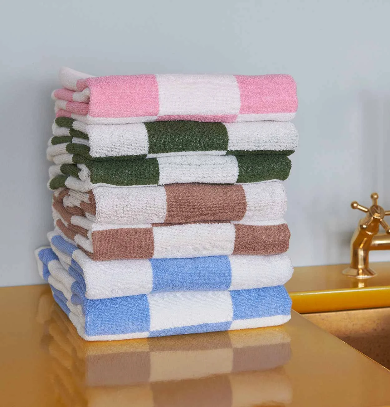 HAY Check Hand Towel – Various Colours - Image 2