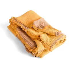 HAY Crinkle Stripe Plaid Blanket – Yellow