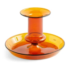 HAY Flare Candle Holder In Amber