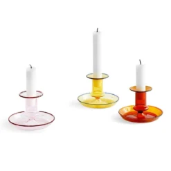 HAY Flare Candle Holder In Amber -HAY shop hay flare yellow 4 e4e8e7d7 49be 4827 aea7 339d2dbbc822
