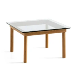 HAY Kofi Coffee Table – Solid Oak – Clear Glass – Small
