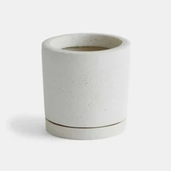 HAY Plant Pot With Saucer – Medium – White