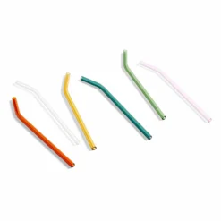 HAY Sip Glass Straw Set – Smooth