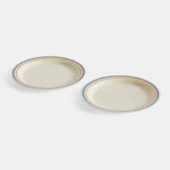 HAY Sobremesa Plate – Set Of 2 – Blue And Yellow