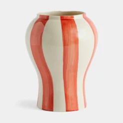 HAY Sobremesa Stripe Vase – Small – Red