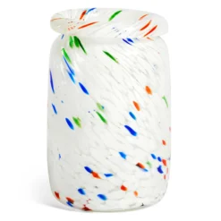 HAY Splash Vase – Roll Neck – Medium – White Dot