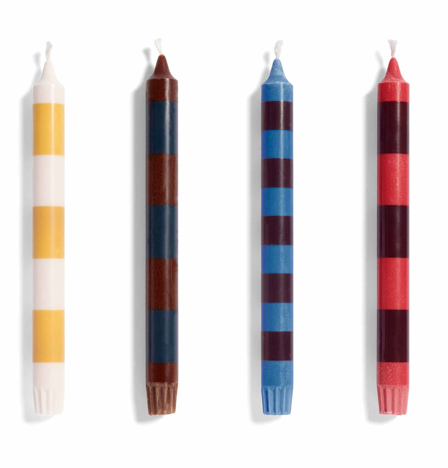 HAY Stripe Candle β Set Of 4 β Bright
