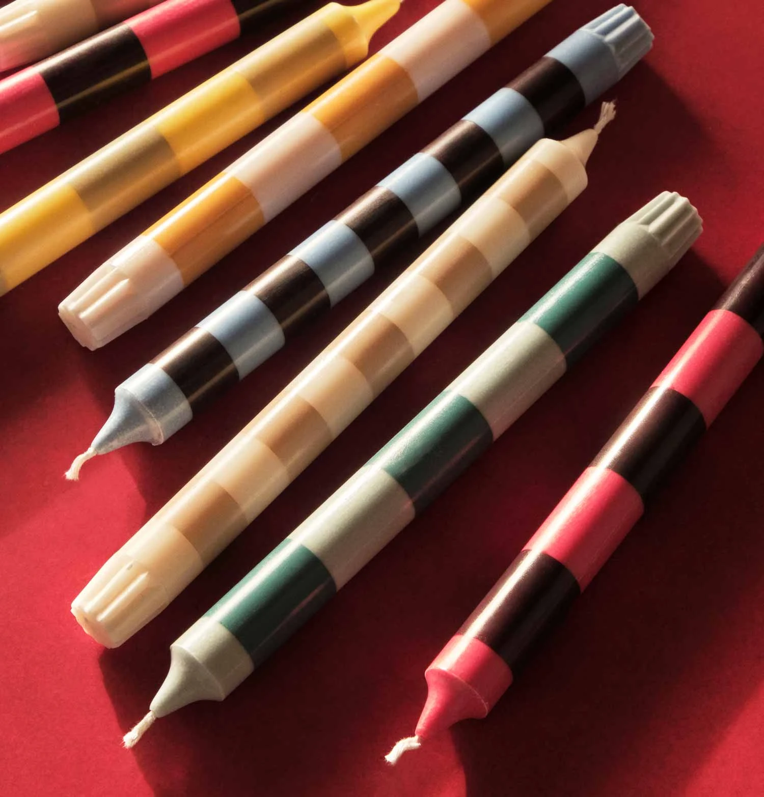 HAY Stripe Candle β Set Of 4 β Bright - Image 2