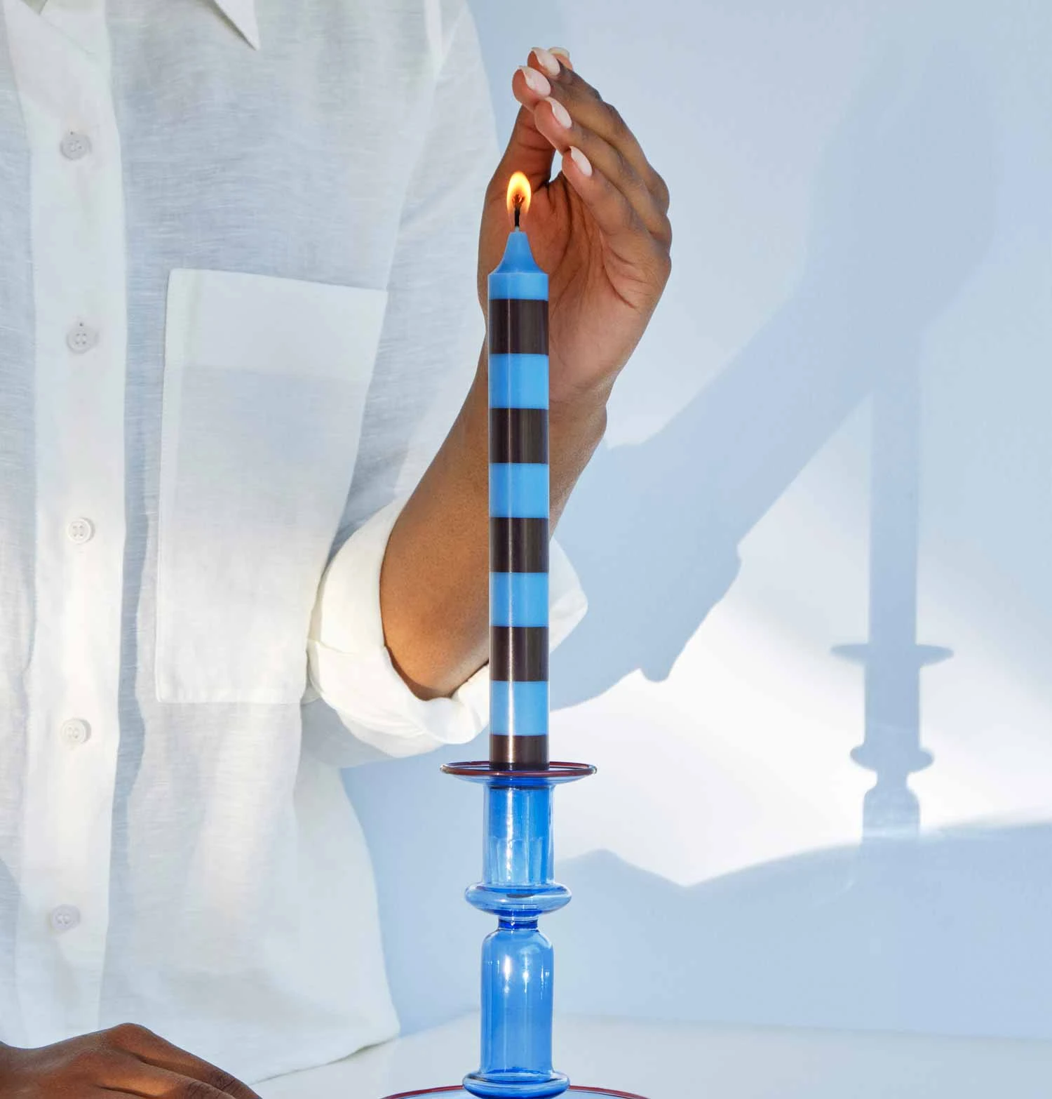 HAY Stripe Candle β Set Of 4 β Bright - Image 3