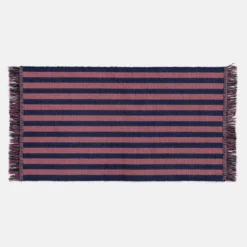 HAY Stripes And Stripes Door Mat In Navy Cacao