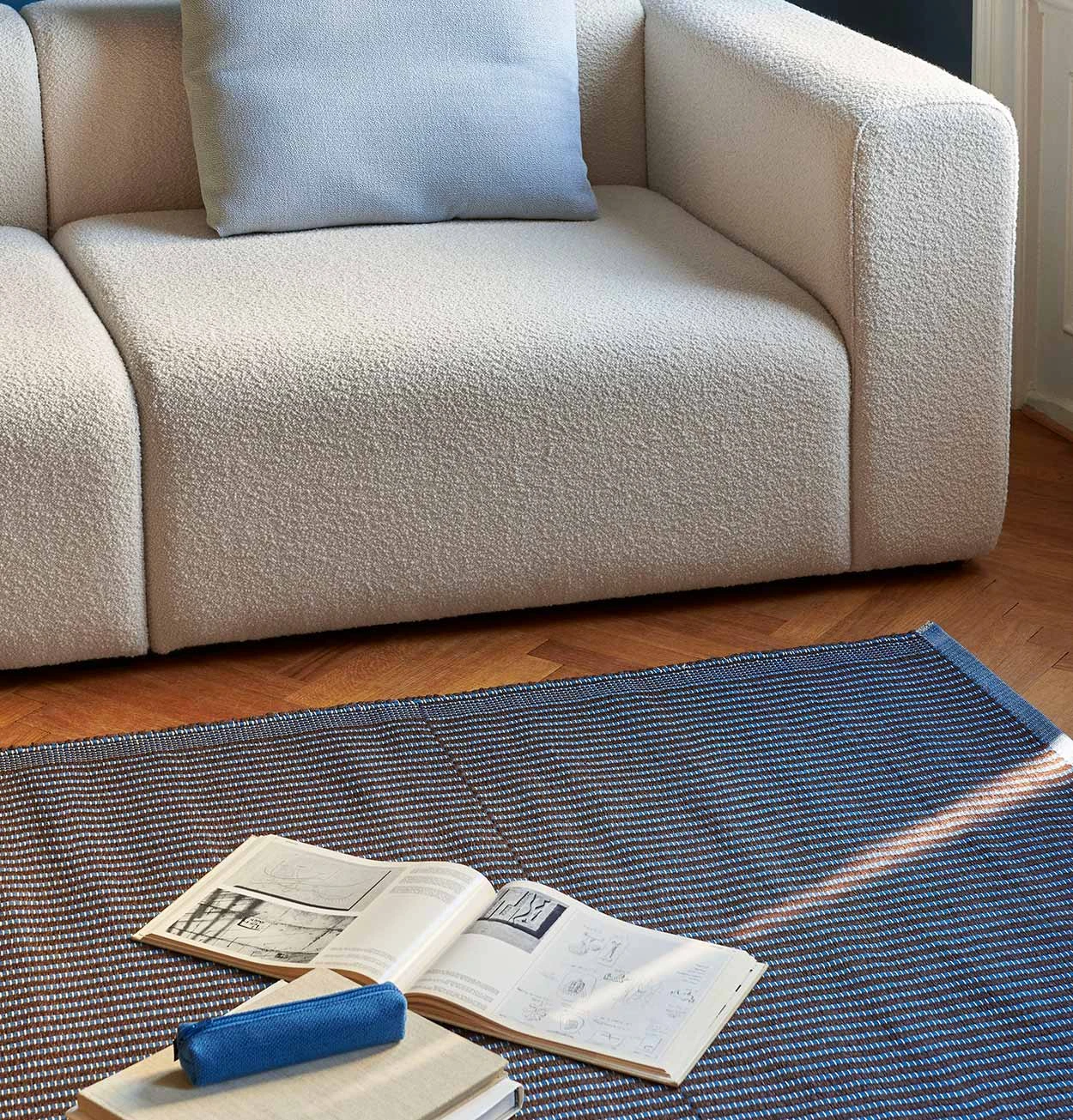 HAY Tapis Rug In Chestnut And Blue β Various Sizes - Image 2