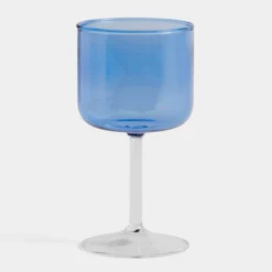 HAY Tint Wine Glass – Set Of 2 – Blue And Clear