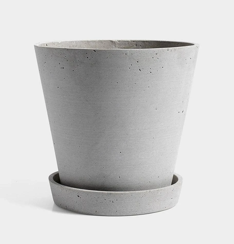 HAY Flowerpot With Saucer – L Grey